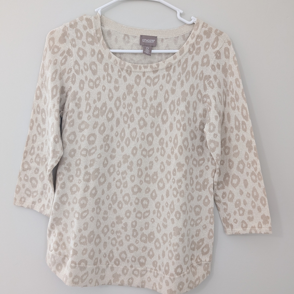 Chico's Leopard Print Sweater